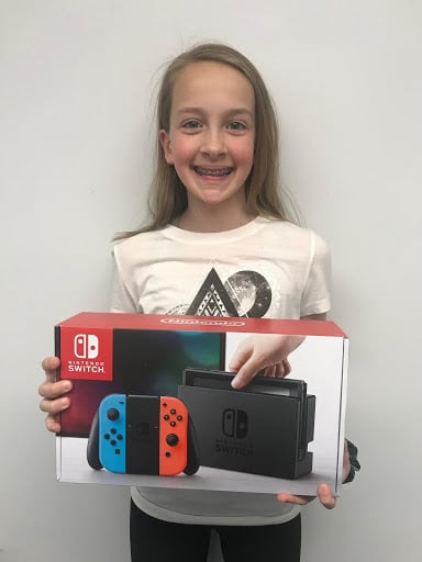 Alyssa won a Nintendo Switch